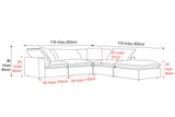 Ophelia Fabric Modular Sectional Lounge