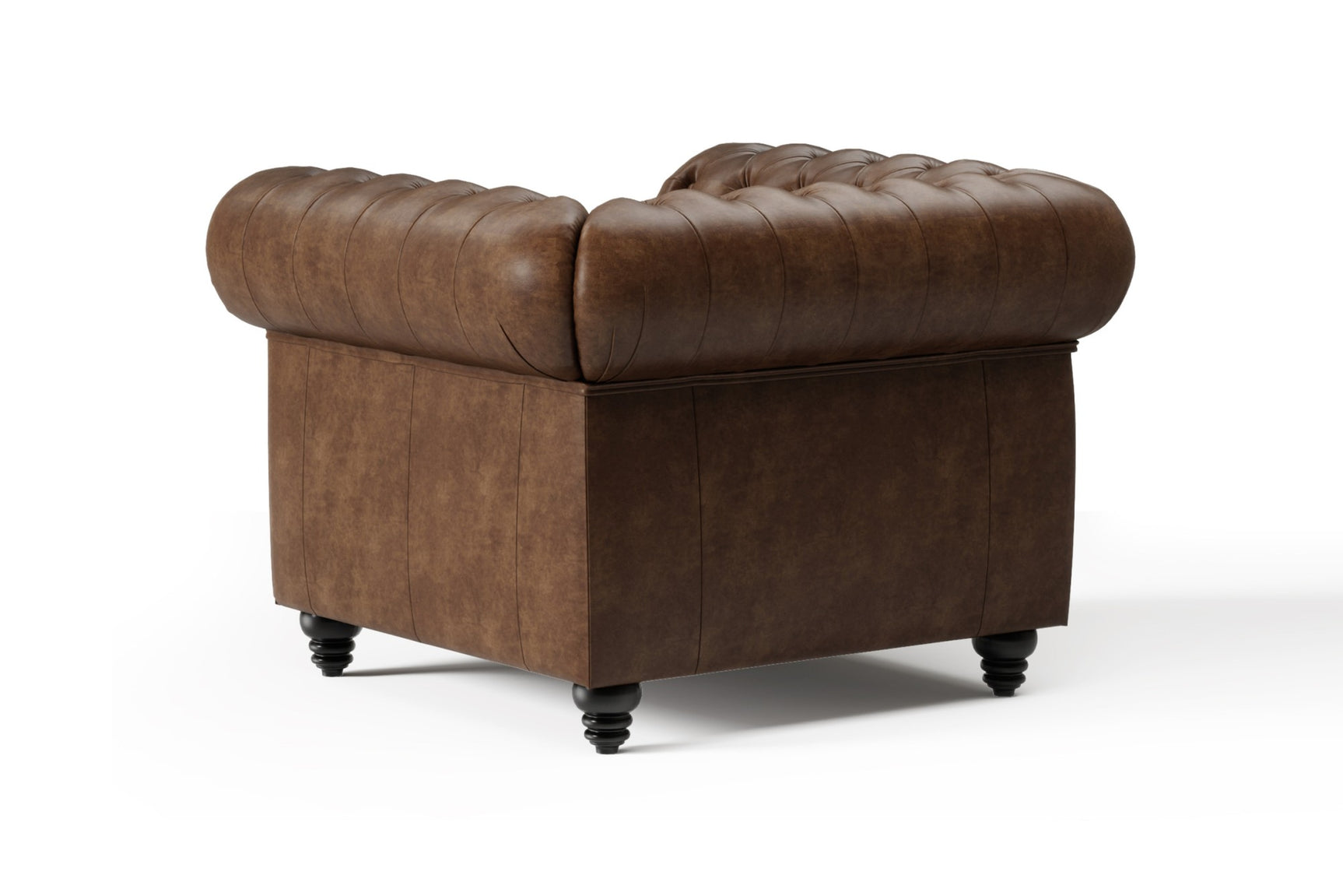 Parma Leather Chesterfield Accent Chair