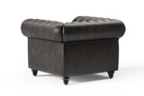 Parma Leather Chesterfield Accent Chair