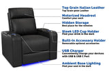 Piacenza Power Headrest Home Theater Lounge