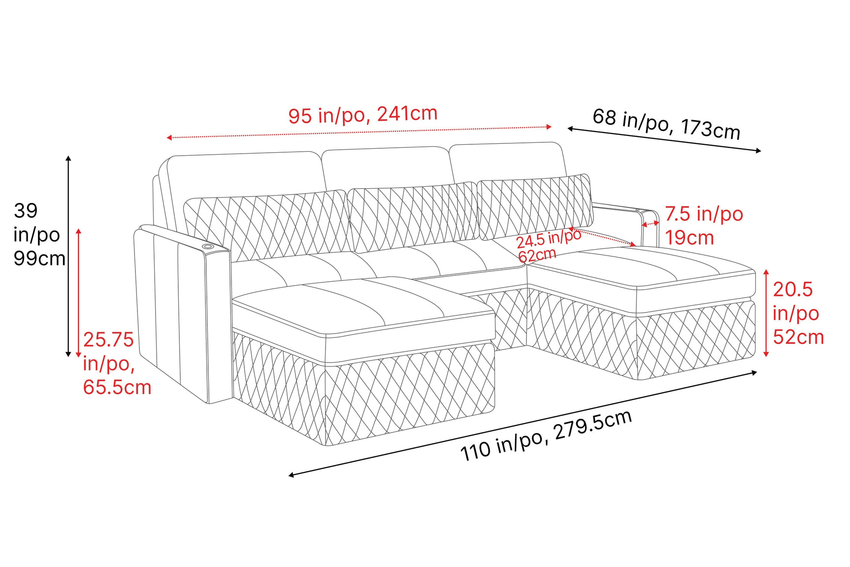 Pisa Leather Lounge Sectional