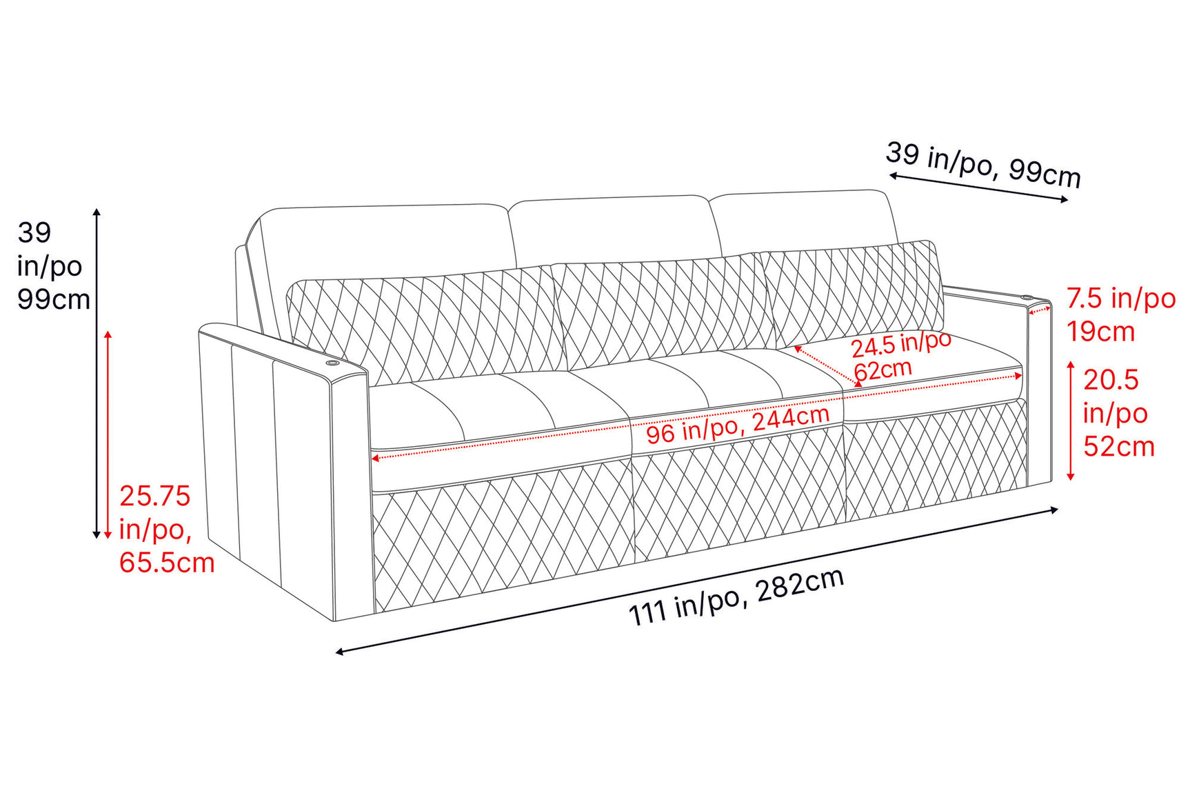 Pisa Leather Lounge Sectional