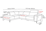 Pista Leather Reclining Sectional Lounge