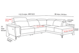 Pista Leather Reclining Sectional Lounge