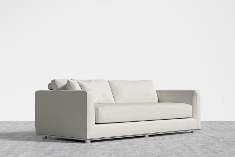 Valencia Quartz Fabric Sofa Bed, Light Grey