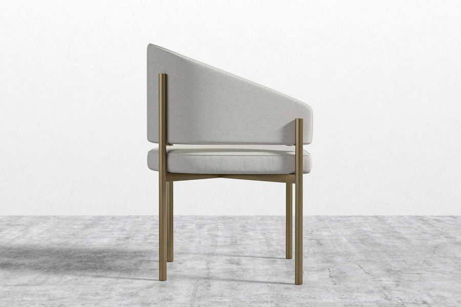 Valencia Selenite Fabric Dining Chair, Light Grey