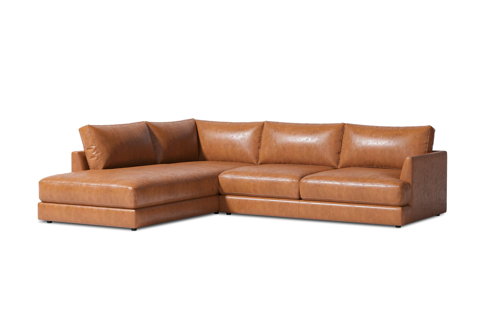 Serena Leather Sectional Lounge