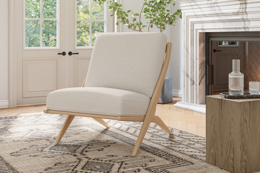 Valencia Serenity Fabric Accent Chair, Beige