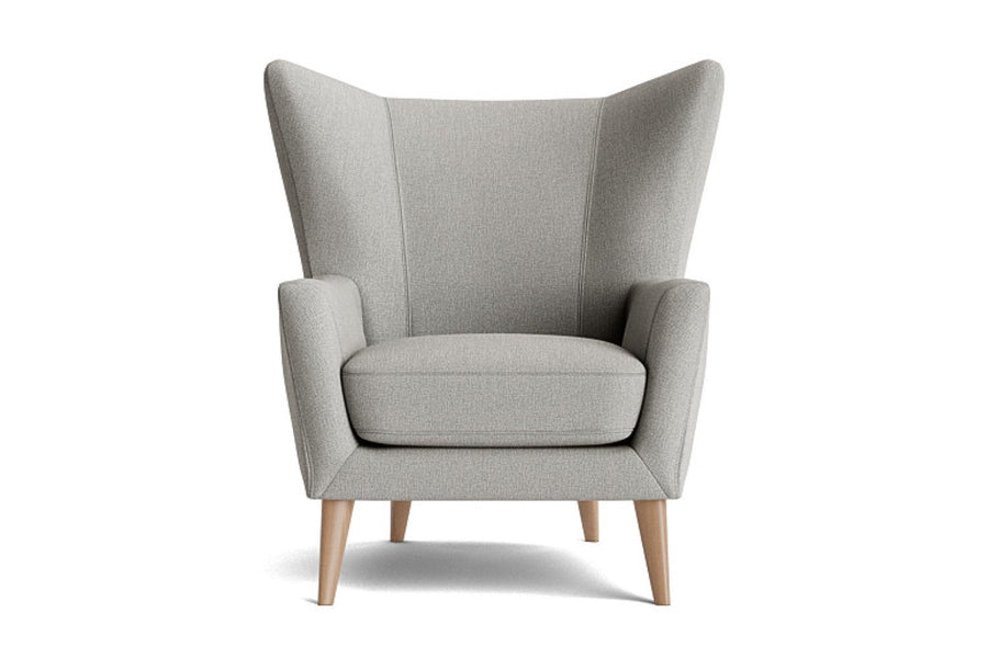 Valencia Sonnet Weaved Fabric Accent Chair, Light Grey