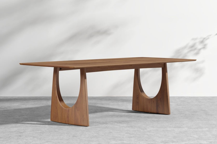 Valencia Sylvan Wood Outdoor Dining Table, Walnut