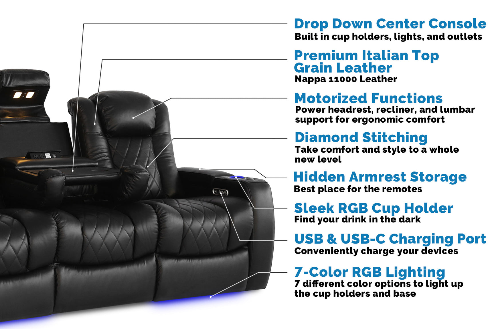 Tuscany Console Home Theater Lounge