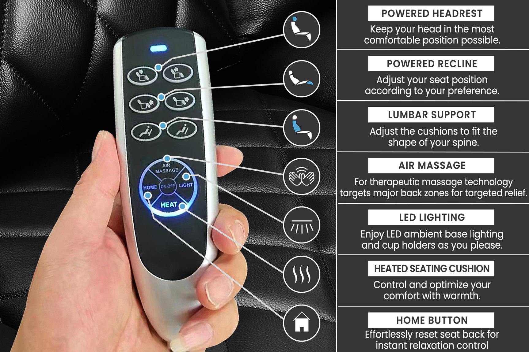 Tuscany Heat & Massage Home Theater Lounge