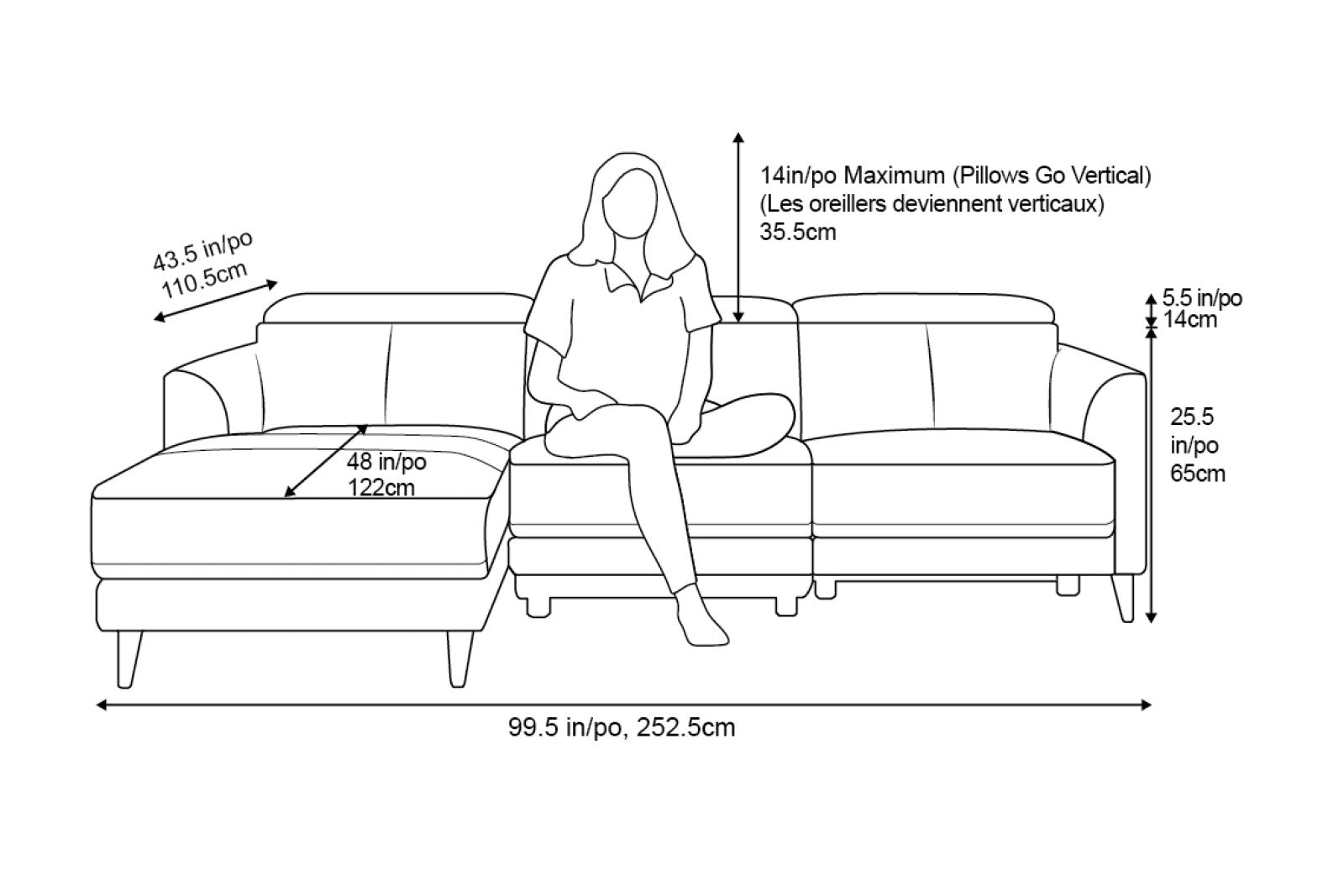 Andria Leather Reclining Sectional Lounge