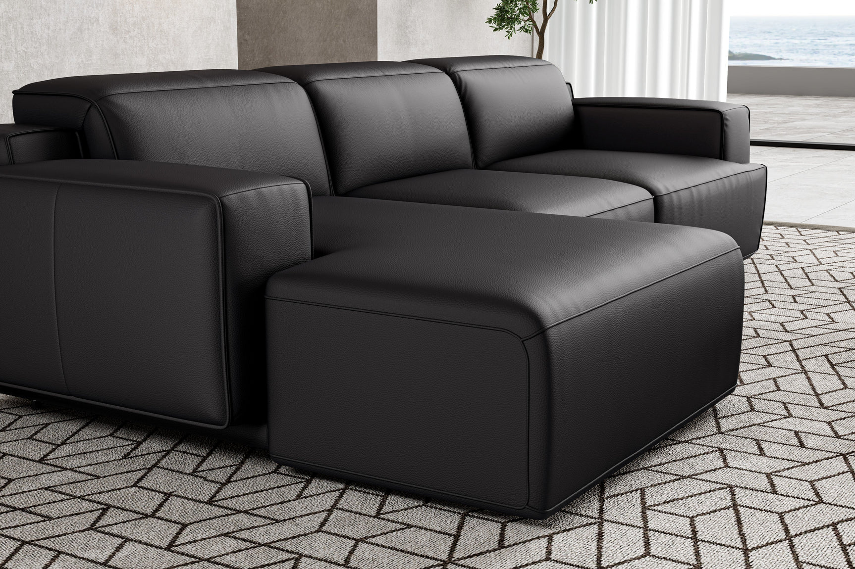 Valentina Leather Recliner Sectional Lounge