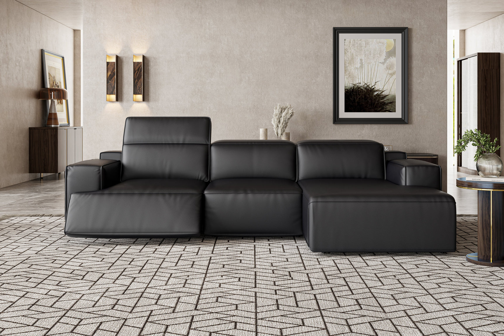 Valentina Leather Recliner Sectional Lounge