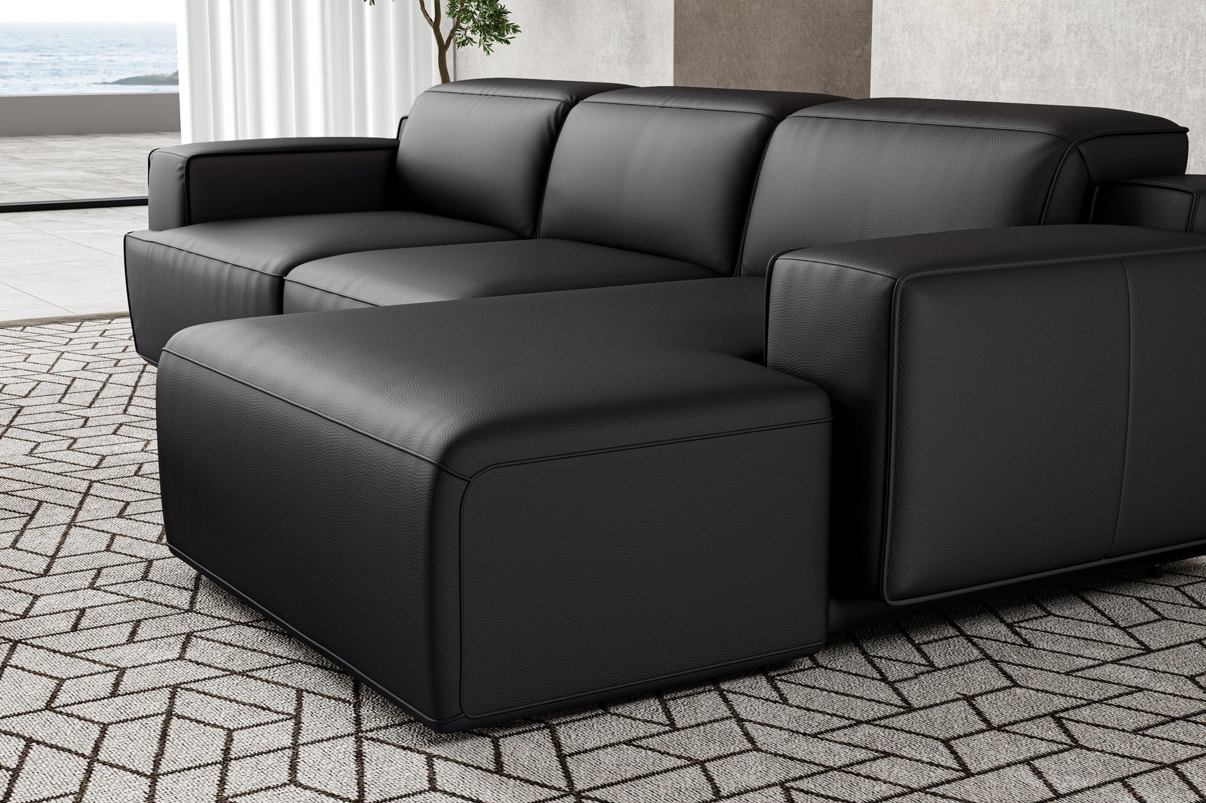 Valentina Leather Recliner Sectional Lounge