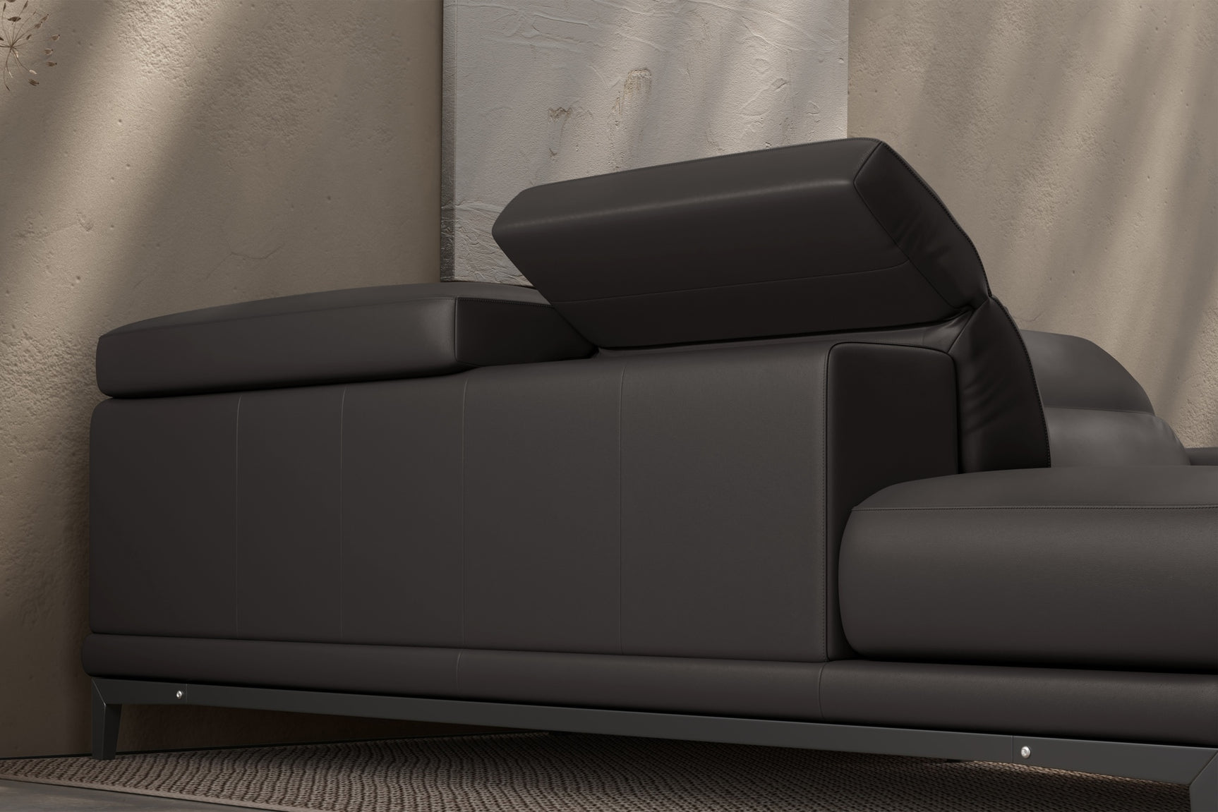 Valletta Leather Corner Sectional Lounge