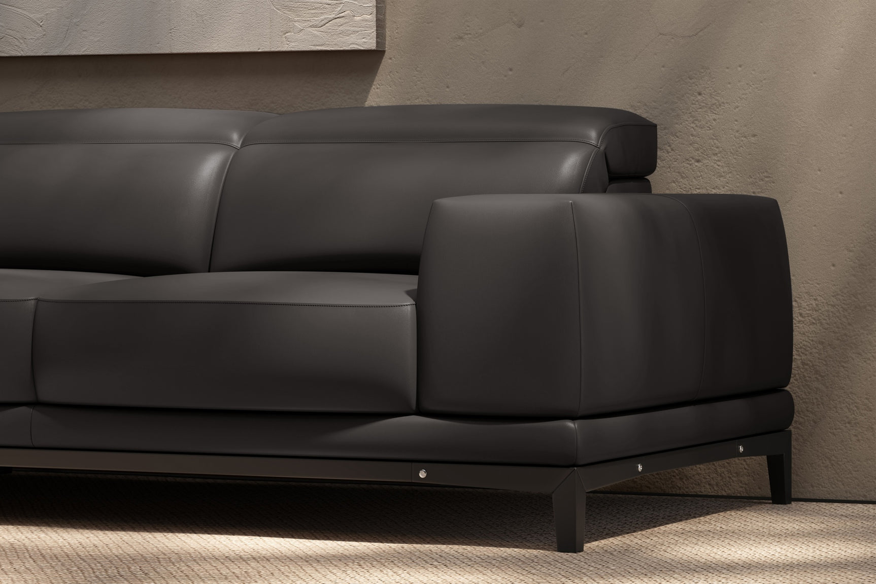 Valletta Leather Corner Sectional Lounge