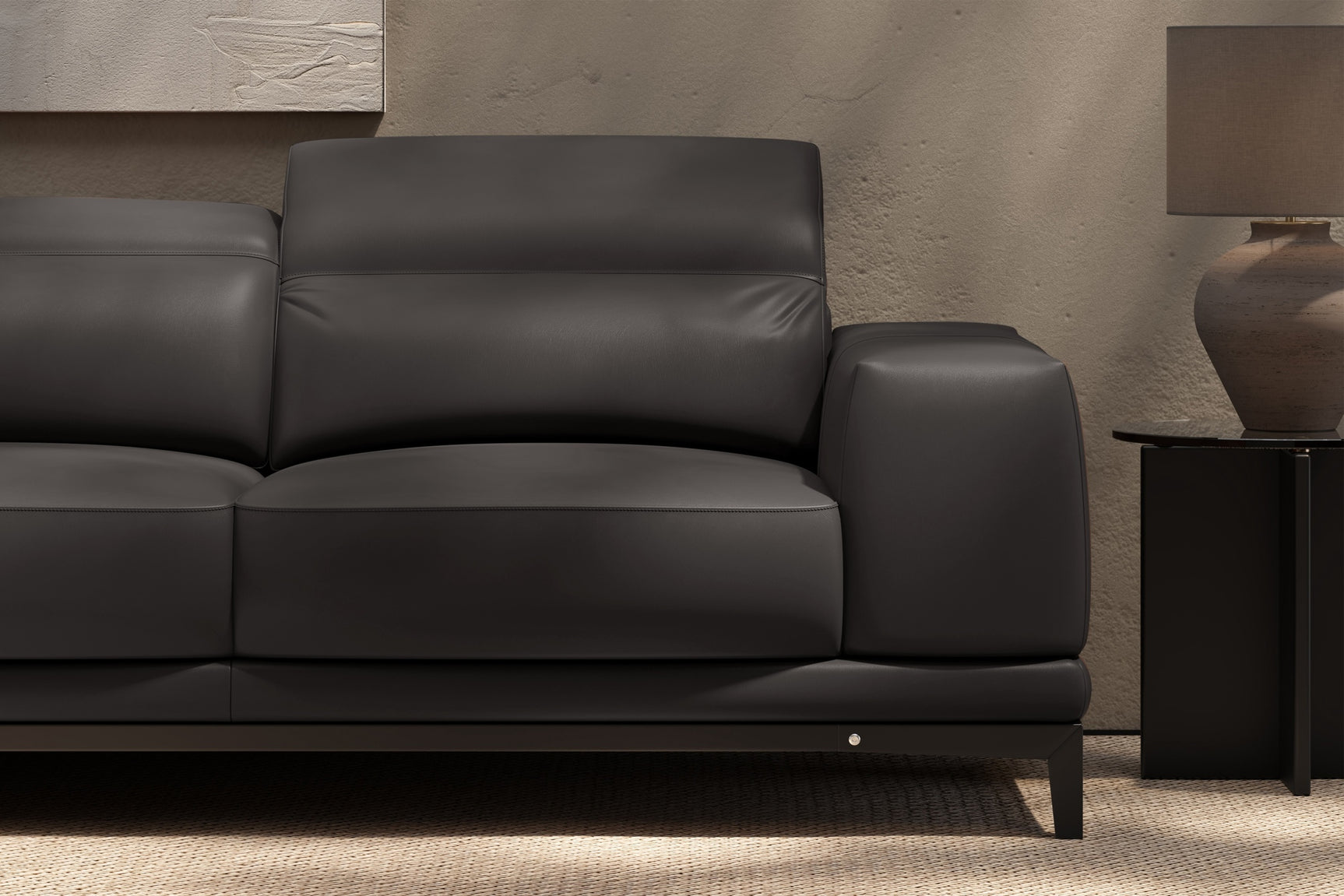 Valletta Leather Corner Sectional Lounge