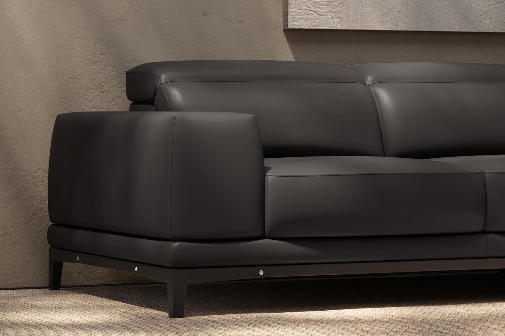 Valletta Leather Corner Sectional Lounge