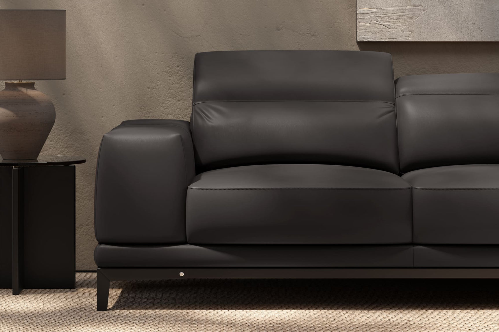 Valletta Leather Corner Sectional Lounge