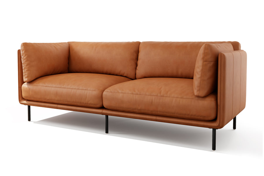 Valencia Chloe Leather Loveseat Lounge, Cognac