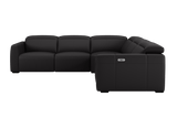 Carmen Leather Dual Recliner Corner Sectional
