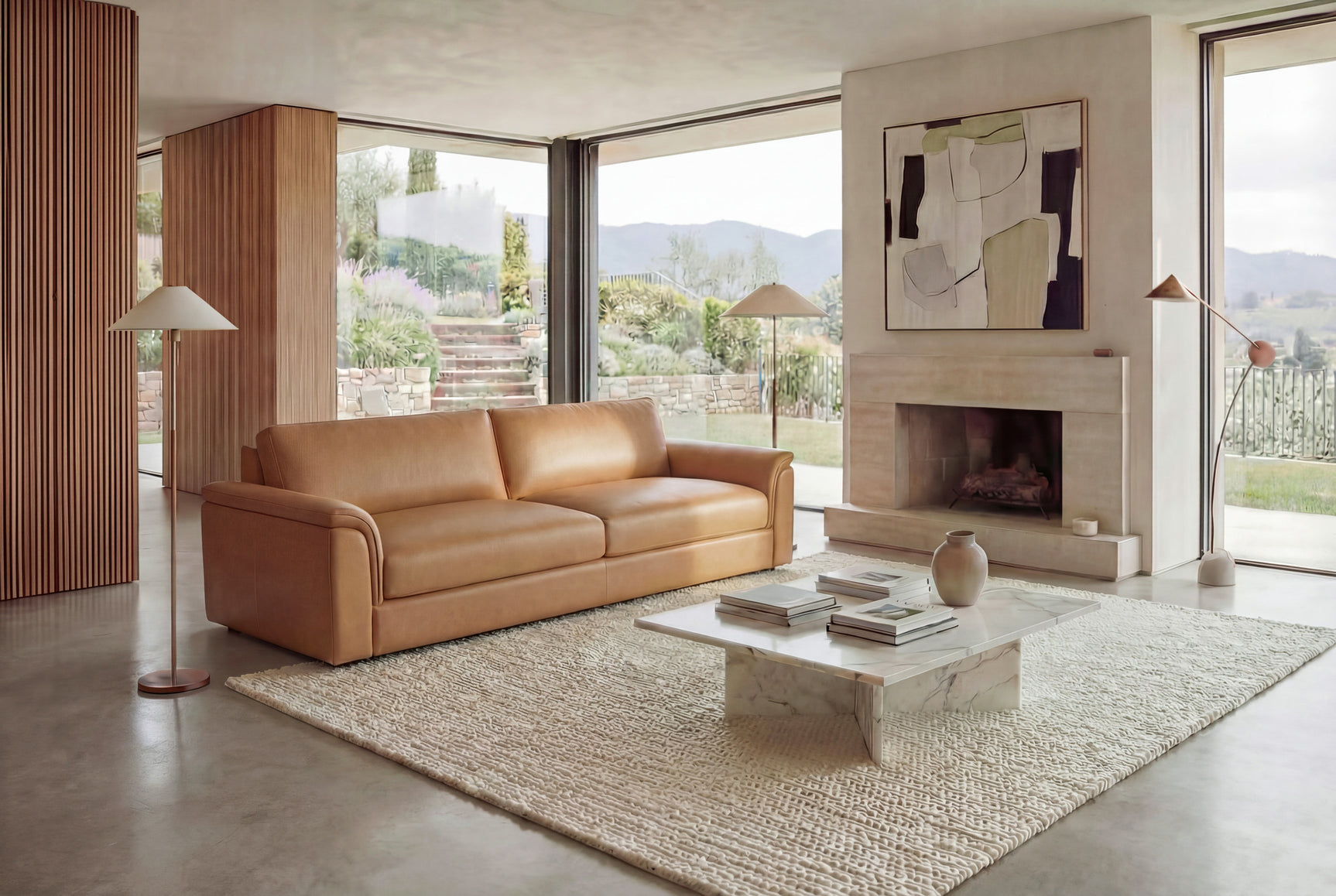 Zaira Leather Lounge