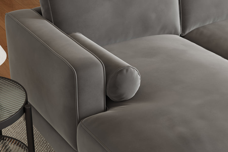 Valencia Helio Fabric U Shape Sofa, Grey