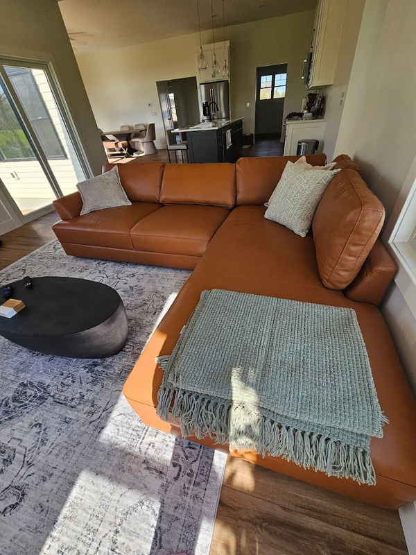 Serena Leather Sectional Lounge