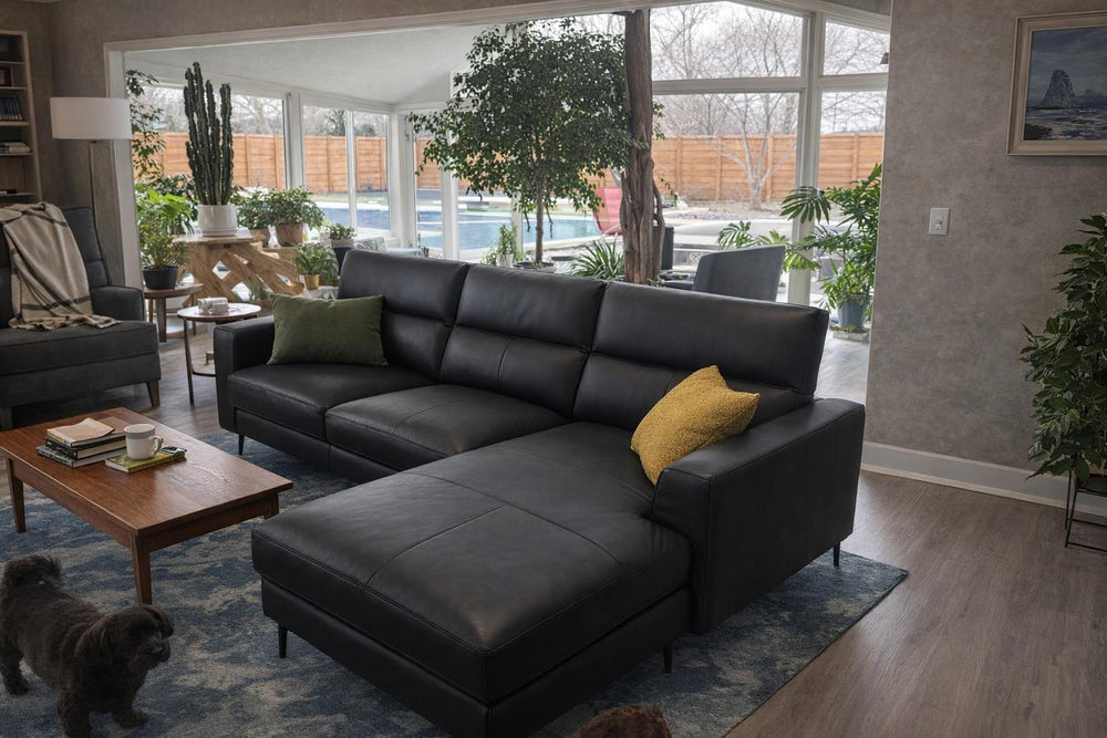 Varna Leather Sectional Lounge