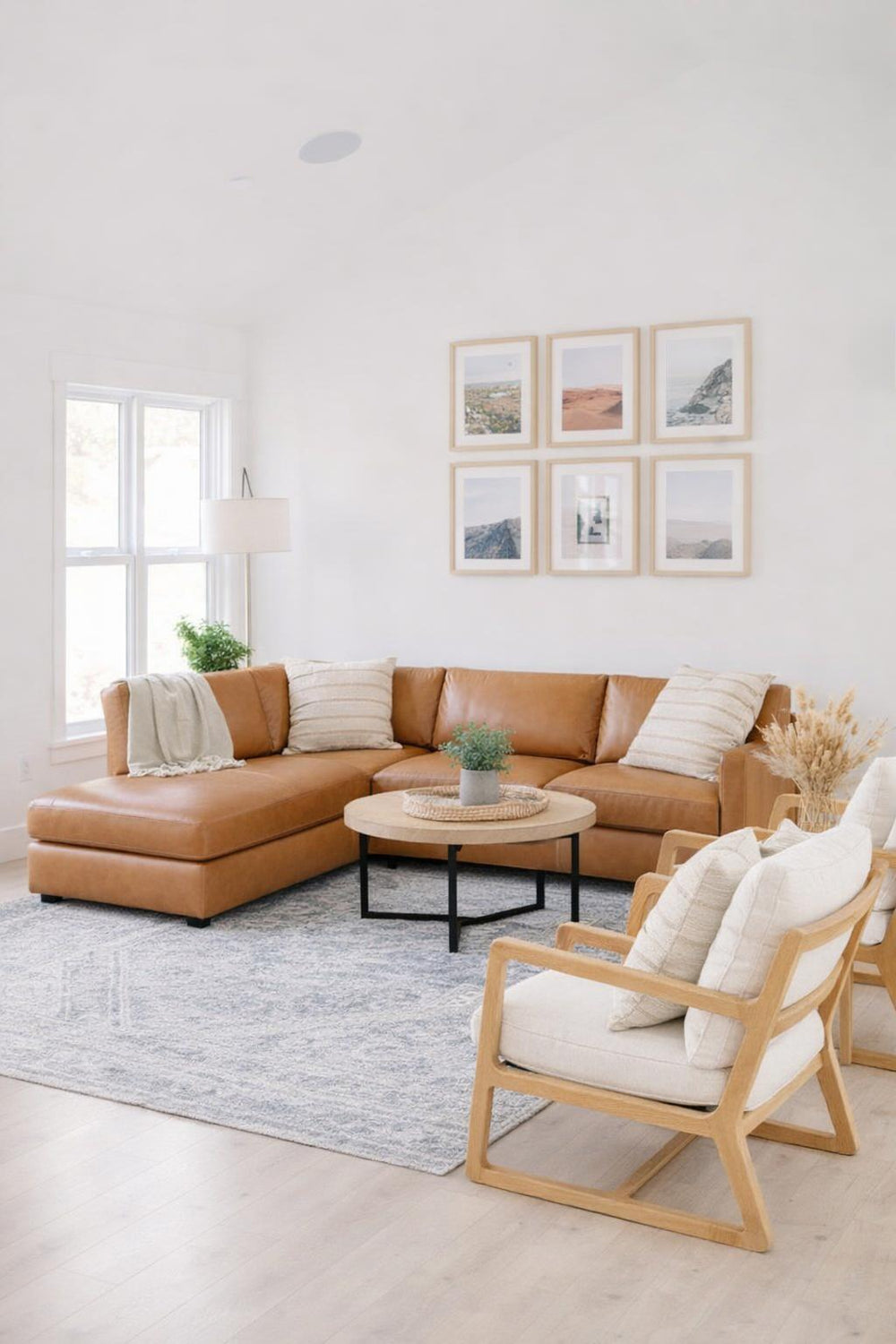 Serena Leather Sectional Lounge