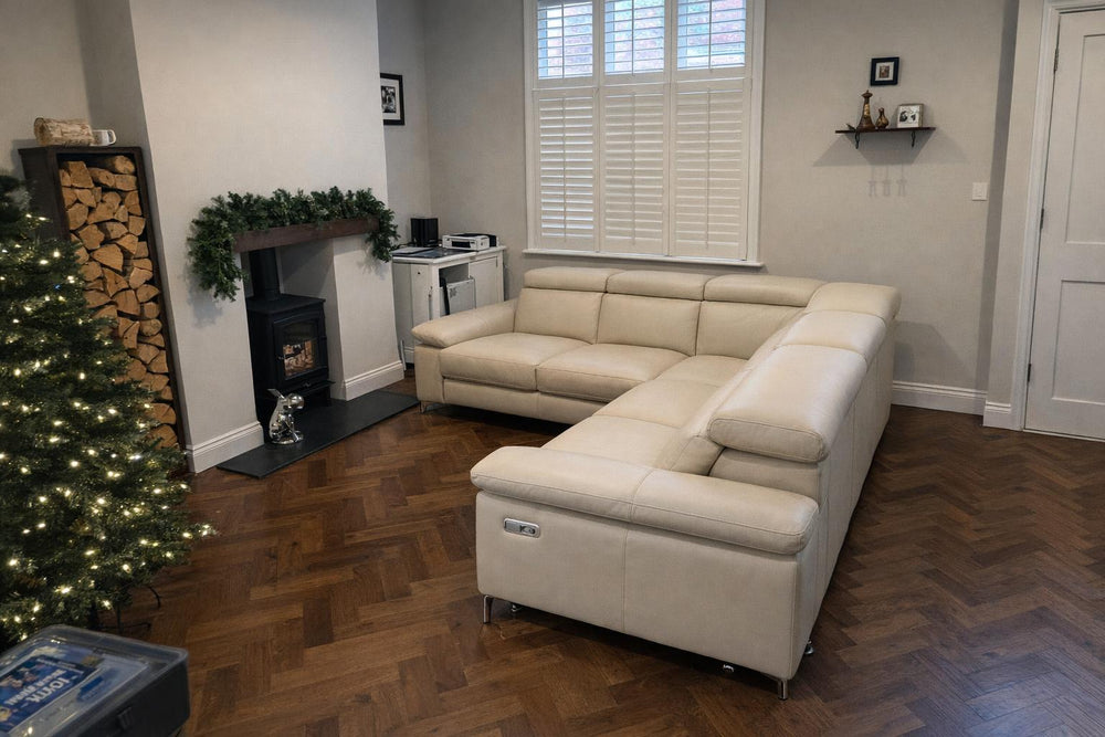 Pista Leather Reclining Sectional Lounge