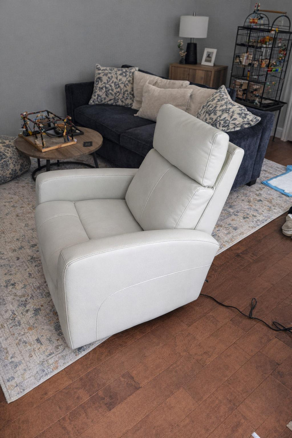 Dayna Leather Swivel Recliner Chair