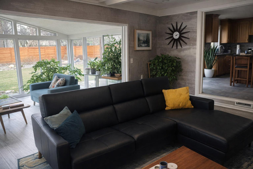 Varna Leather Sectional Lounge