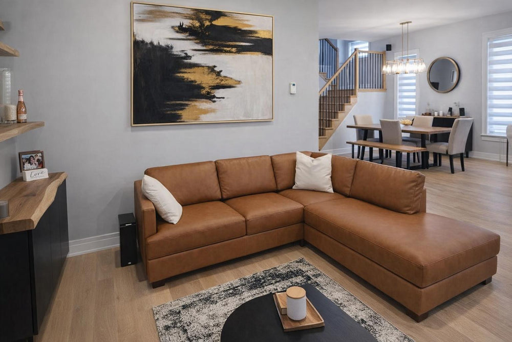 Serena Leather Sectional Lounge