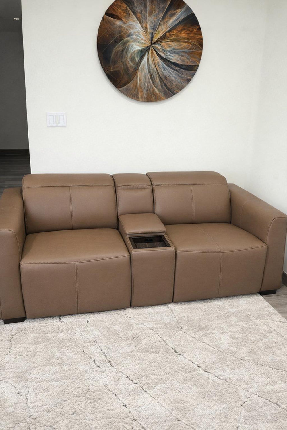 Carmen Leather Dual Recliner Lounge