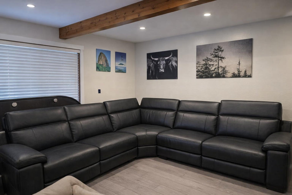 Ellie Leather Corner Sectional Lounge