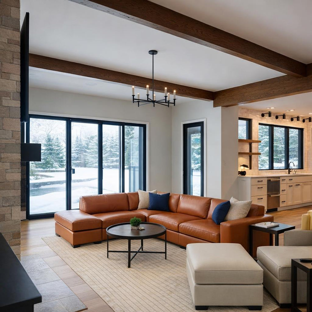 Clara Leather Recliner Sectional Lounge