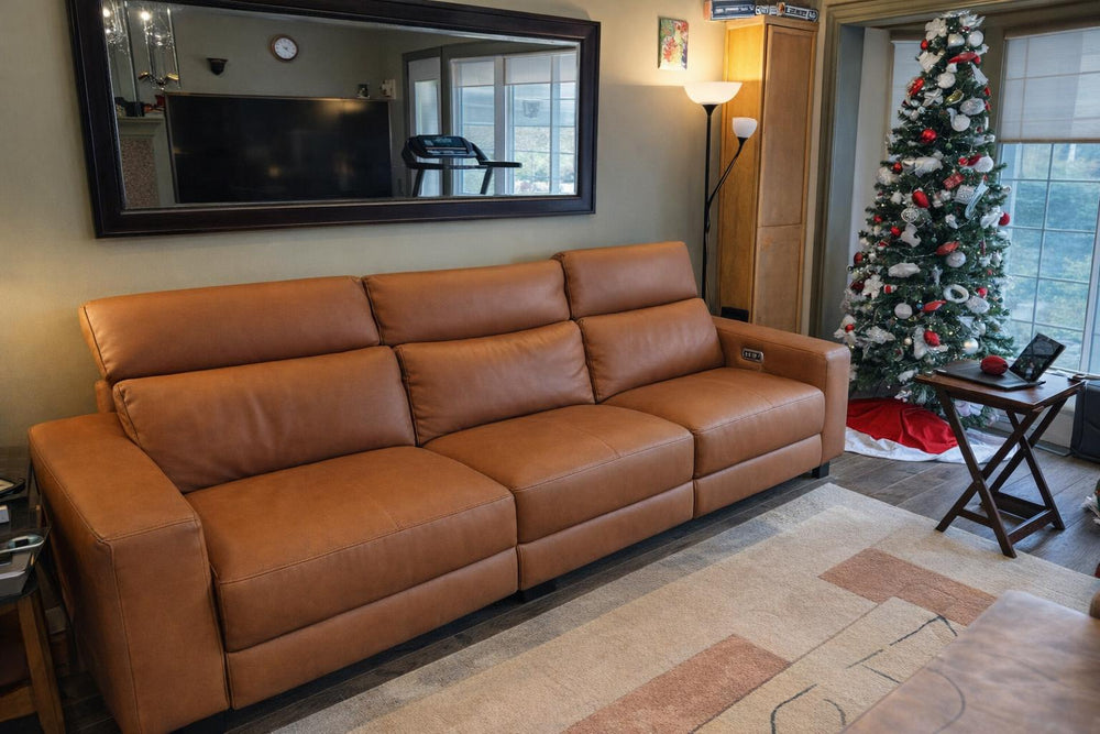 Esther Leather Dual Recliner Lounge