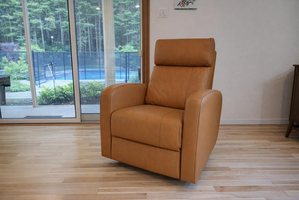 Dayna Leather Swivel Recliner Chair