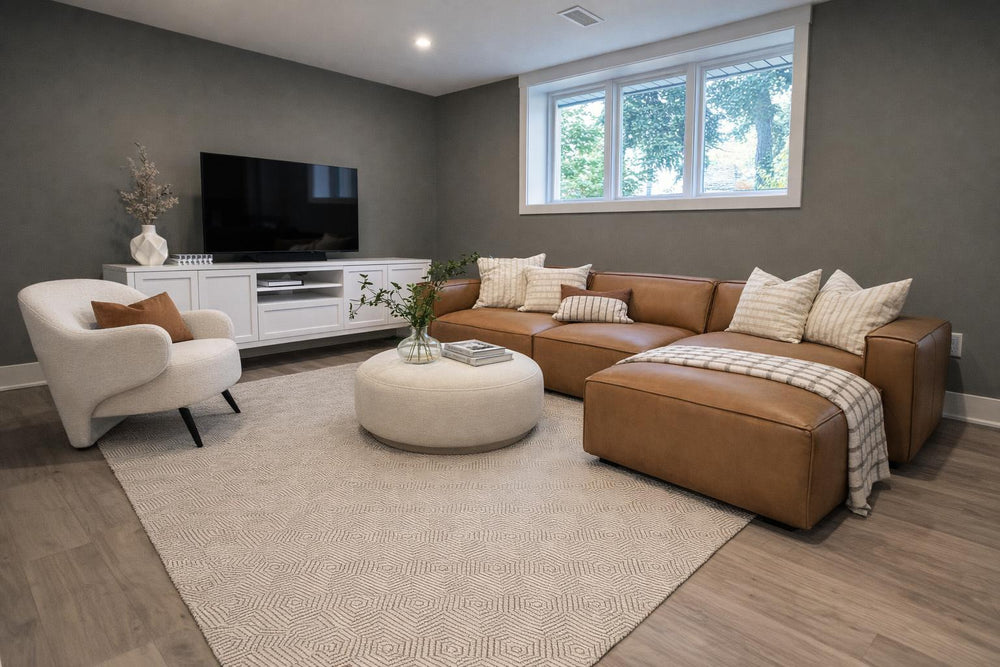 Nathan Leather Modular Sectional Lounge
