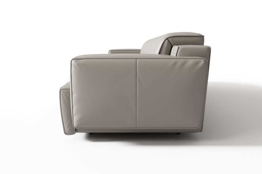 Valencia Valentina Leather Three Seats Recliner Lounge, Grey