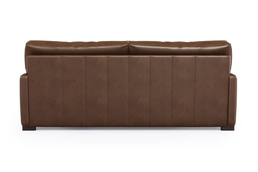 Valencia Luton Leather Lounge, Loveseat, Lipari Choco