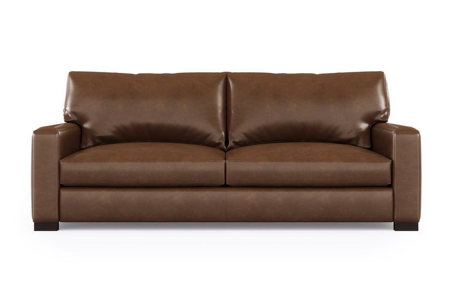 Valencia Luton Leather Lounge, Loveseat, Lipari Choco