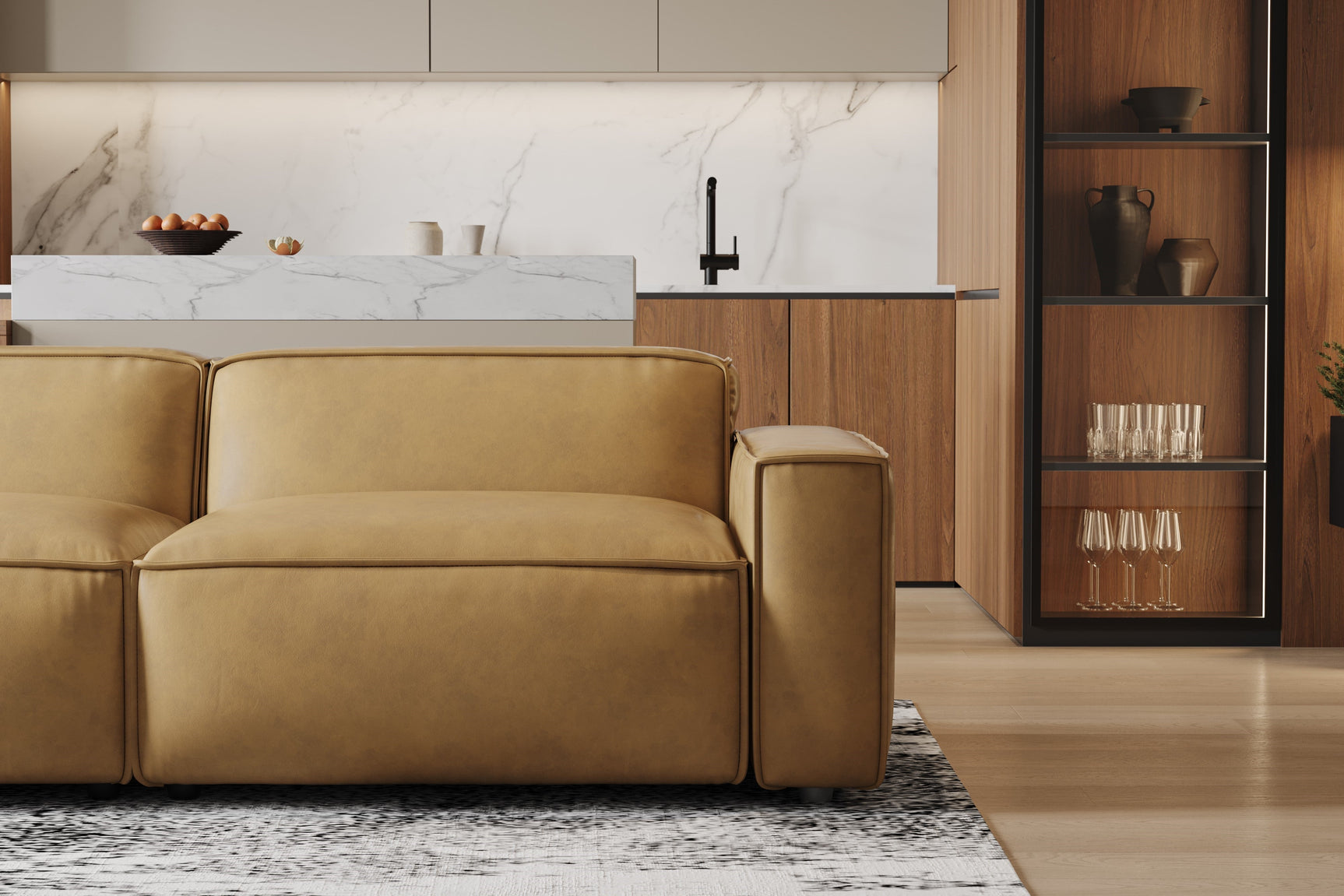 Nathan Leather Modular Sectional Lounge
