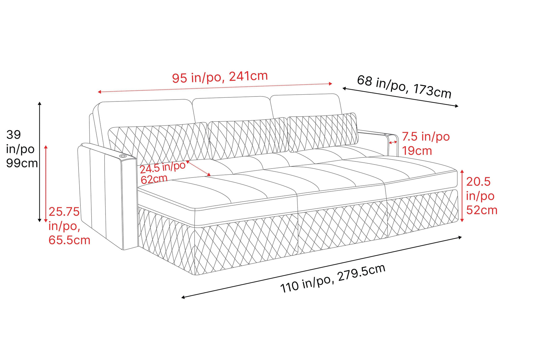 Pisa Leather Lounge Sectional