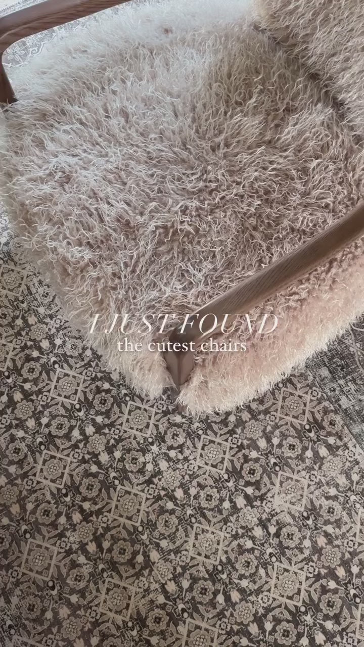 Willow Faux Sheepskin Accent Chair